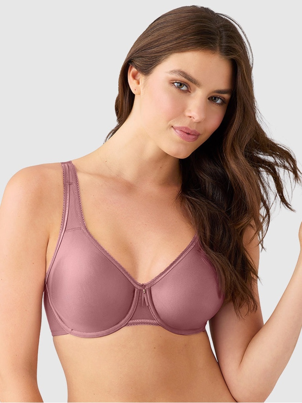 Wacoal Basic Beauty Full Figure Seamless Underwire Bra Size 40D Rose Brown